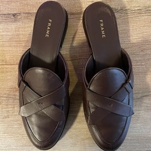 FRAME Mules - Brown, EU Size 39.5 (US 8.5-9)
